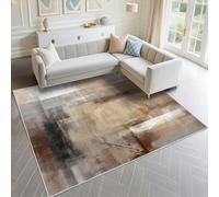 DJHWWD Tapis Chambre Enfant Facile d'entretien 120x160cm, Marron Design Abstrait Moderne Gris pour Salon Bureau