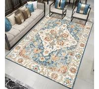 DJHWWD Tapis Chambre Enfant Fille Doux Bleu 160x230CM,Style Rétro pour Déco,Chaise De Bureau,Chambre Bébé