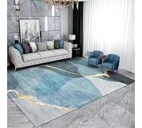 DJHWWD Tapis Couloir Long Chambre Enfant Moquette Intérieure 100x160CM Coussin Sol Bleu Moderne et Minimaliste de Couleur Grise Salon Lavable en Machine