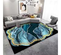 DJHWWD Tapis De Picnic Devant evier Cuisine 120x180CM Sol Auto Bleu Abstrait Jaune Vert Petit Marche Damier