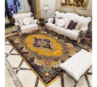 DJHWWD Tapis De Protection pour Sol Décoration Chambre Ado Chemin Couloir 140x200CM Exterieur Multicolore Fleurs rétro Jaune d'entree Maison Interieur protec