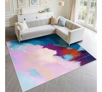 DJHWWD Tapis De Salon Non Slip 100x120cm, Bleu Violet Vintage halodye Pattern pour Salle de séjour Fille Chambre