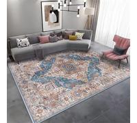 DJHWWD Tapis D'Entree Maison Interieur Antidérapant Cuisine Protection Sol 160x210CM Bleu de Floral rétro Multicolore Grand Chambre