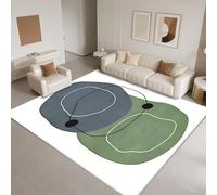 DJHWWD Tapis Design Salon Antiderapant 120x160cm,Géométrie Moderne pour Parc,Décoration,Chambre Bebe Fille Bleu