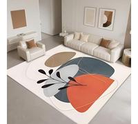 DJHWWD Tapis Design Salon Antidérapant 120x170cm,Art Abstrait pour Chambre Bébé,Parc,Chaise De Bureau Beige