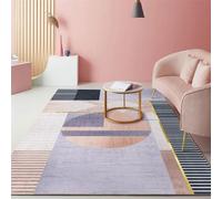 DJHWWD Tapis Design Salon Moquette Interieur Chambre ado 120x160CM Anti Vibration Machine a Laver Violet de pour Fille Bleu Chemin Couloir