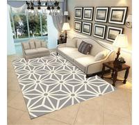 DJHWWD Tapis D'Exterieur pour Terrasse Paillasson Entree Decoration Chambre Moderne vestiaire 180x250CM Deco Bebe Fille Gris géométrique de Couloir intérieur ta