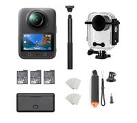 DJI Bundle Adventure Plongée Invisible Osmo 360, Caméra vlog 360° 8K avec capteur 1 Pouce, boîtier étanche, poignée Flottante, Selfie Stick Invisible 1,2 m, 3 Batteries et boîtier de Charge