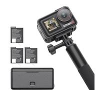 DJI Bundle Aventure Osmo Action 5 Pro, Caméra d’Action 4K avec Capteur 1/1,3", 12 h d’Autonomie Étendue avec 3 Batt., Stabilisation, Double Écran Tactile OLED, Mini Caméra d’Action pour Voyage, Vlog