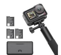 DJI Bundle Aventure Osmo Action 5 Pro, Caméra d’Action 4K avec Capteur 1/1,3", 12 h d’Autonomie Étendue avec 3 Batt., Stabilisation, Double Écran Tactile OLED, Mini Caméra d’Action pour Voyage, Vlog