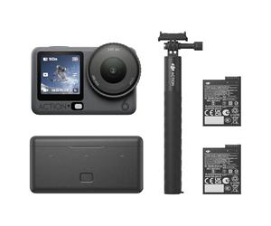 DJI Bundle Optimisé Osmo Action 6, caméra d’action sous-marine, capteur carré 1/1,1″, stockage de 50 Go, ouverture variable de f/2,0 à f/4,0, autonomie de la batterie prolongée avec deux batteries, 8K