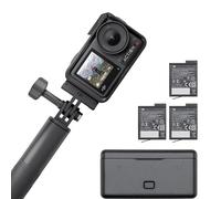 DJI Bundle Osmo Action 4 Aventure - Caméra étanche 4K/120 IPS, capteur 1/1,3 Pouce, D-Log M 10 Bits, FOV Ultra Large 155º, Jusqu’à 7 Heures 30 Min avec Trois Batteries supplémentaires pour vlogging