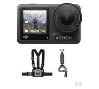 DJI Bundle Osmo Action 4 Moto et VTT - Obtenez des Images de qualité en 4K/120 IPS avec Un FOV immersif de 155º, caméra avec capteur 1/1,3 Pouce, avec Support de Sangle de Poitrine Portable