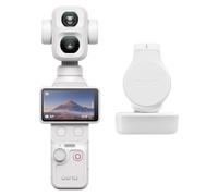 DJI Bundle Standard Osmo Pocket 4P, Blanc Perle | Zoom optique 3×, zoom jusqu’à 12×, 4K/240 ips, plage dynamique de 17 stops, stockage intégré de 103 Go