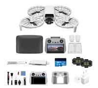 DJI Flip Bundle Fly More Combo (radiocommande RC 2 avec écran), Drone Caméra 4K UHD, Décollage palmaire, Retour Automatique, Vol Intelligent, Trois Batteries pour Un Temps de vol de 93 Min