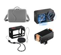 DJI Kit 4-en-1 pour DJI Osmo Action 5, accessoires pour caméras d'action Inclus : protection d'écran, sac, coque en silicone, support magnétique, kit d'accessoires pour caméra d'action, utilisation