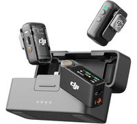 DJI Mic 2 (2 TX + 1 RX + Boîtier de Recharge), Micro sans Fil Tout-en-Un, Réduction Intel. du Bruit, Enregistrement Interne 32 Bits à Virgule Flottante, Portée de 250 m