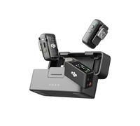 DJI Mic 2 (2 TX + 1 RX + Étui de charge), microphone sans fil tout-en-un, réduction de bruit intelligent, enregistrement interne en 32 bits à virgule flottante, autonomie jusqu’à 250 m (820 pieds), po