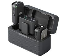 DJI Mic (2 TX + 1 RX + Boîtier recharge) - Compact et Portable micros Lavalier sans Fil à Enregistrement à Double Canal, Transmission à 250 mètres, 15 heures, Système pour Smartphones, caméras