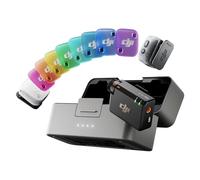 DJI Mic Mini 2 (2 TX + 1 RX Standard + boîtier de Recharge), Micro Cravate DJI, Micro sans Fil pour iPhone et Android/Appareil Photo/Tablette/PC, Transmission 400m, Cache magnétique Multicolore