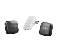 DJI Mic Mini (2 TX + 1 RX Mobile), Microphone Cravate sans Fil pour iPhone 17/16/15 et Android/PC/Tablette, prêt à l’Emploi, Transmission 300 m, ultraléger, réduction Active du Bruit, vlog