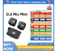 DJI-Micro Mini 2TX 1RX avec étui de charge, suppression active du bruit à deux niveaux, fonctionnement 48 heures, audio de haute qualité, transmission stable Mic Mini 2TX 1RX add Charging Case