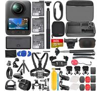 DJI Osmo 360 Adventure Combo, caméra 360° avec image 360° de 2,5 cm, autonomie prolongée de la batterie avec 3 batteries, ensemble vidéo natif 8K 360° avec mémoire de 128 Go, lecteur de cartes + kit