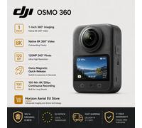 DJI OSMO 360 Caméra d’Action Panoramique 8K 120MP Objectif Boost 4K/120fps Faible Luminosité Livraison Locale UE 2 Options Standard Combo ou Adventure Combo Osmo 360 Adventure Combo