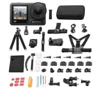 DJI Osmo Action 4 Combo standard, caméra d'action 4K/120fps avec capteur 1/1,3", puissance de couleur 10 bits et D-Log M, batterie durable 1 770 mAh pour vlog, voyage, extérieur (58 accessoires)