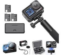 DJI Osmo Action 5 Pro Adventure Combo avec Sac de Rangement + Film Blindé + Base Magnétique + Étui de Protection, Caméra d'action 4K, Autonomie Prolongée avec 3 Batteries, Stabilisation, Deux Écrans