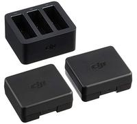 DJI Osmo Action Part 3 Kit de Charge - Station de Charge pour Osmo Action, 2 Batteries + 2 Boitiers pour Batterie Inclus, Accessoire pour Osmo Action, Recharge de l'Osmo Action