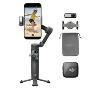 DJI Osmo Mobile 7P + Mic Mini TX (Noir Absolu), Stabilisateur nacelle | Pour iPhone & Android, Suivi natif, Réception audio, Éclairage, Nacelle pour téléphone à 3 axes