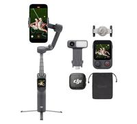 DJI Osmo Mobile 8P+émetteur Mic 3, nacelle stabilisatrice pour iPhone&Android, radiocommande, création Professionnelle, Audio Riche en détails, réduction Active du Bruit, stabilisation sur 3 Axes