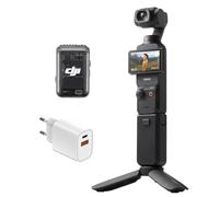 DJI Osmo Pocket 3 Créateur Bundle, Camera vlog CMOS 1'' et Vidéo 4K/120 IPS, Digital et Petite, Stabilisation à 3 Axes, Suivi Facial/Objet, Map Rapide, avec Lecteur de Carte et Carte mémoire 128G