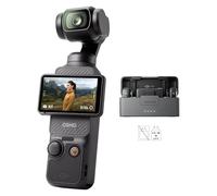 DJI Osmo Pocket 3 + Mic 2 (2 TX+1 RX+Boîtier de Recharge), cam. de vlog avec CMOS 1" et vidéos en 4K/120 IPS, stabilisation à 3 Axes, Map Rapide, Suivi Facial/d’Objet, écran Tactile Rotatif de 2"