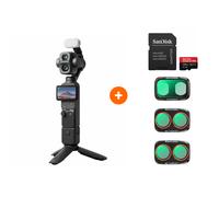 DJI - Osmo Pocket 4P Vlog Combo + Lot de 3 Filtres + Carte 128Go