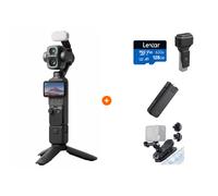 DJI - Osmo Pocket 4P Vlog Combo + Poignée + Carte 128Go + Clip + Coque de protection