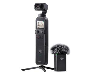 DJI Pocket 2 Creator Combo - Caméra 4K à Stabilisation 3 Axes, Vlog, Vidéo Ultra HD, Photo Haute Résolution 64 MP, 1/1.7” CMOS, HDR, Réduction du Bruit, Timelapse, Slow Motion, 8x Zoom, Black