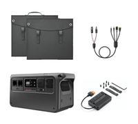 DJI Power 1000 V2 Station d'alimentation portable 1024 Wh, avec 2 panneau solaire pliable de 200 W, MC4 vers DC5525 Male / DC7909 Male/Anderson 30 A/XT60 Female, 1 MPPT.
