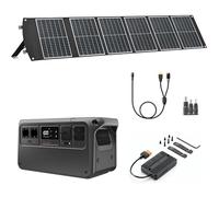 DJI Power 1000 V2 Station d'énergie portable 1024Wh, avec 1x panneau solaire pliable 100W, 1x adaptateur DC5521 femelle vers Anderson 30A/XT60 femelle, 1x adaptateur DC 3-en-1, 1x MPPT.