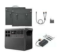 DJI Power 2000, station électrique portable 3000W, avec 1 panneau solaire pliable de 100 W, 1 adaptateur femelle DC5521 vers Anderson 30 A/XT60 femelle, 1 adaptateur CC 3 en 1, 1x MPPT.