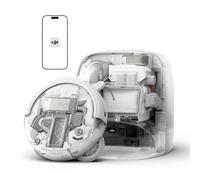 DJI ROMO P Robot Aspirateur Laveur | Robot transparent, aspiration de 25 000 Pa, détection de niveau drone, brosse anti-enchevêtrement