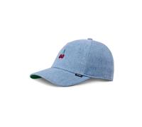 DJINNS Casquette 'DNC Cherry' bleu denim / rouge cerise, Taille 55-60