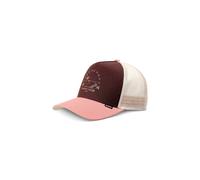 DJINNS Casquette 'Lazy Bird' brun foncé / rose / blanc cassé, Taille 55-60