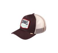 DJINNS Casquette 'Nothing Club #2 Deatdye' brun foncé / rouge / noir / blanc, Taille 55-60