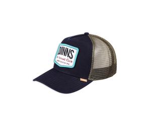 DJINNS Casquette 'Nothing Club 2 HeatDye' bleu foncé / olive / lie de vin / blanc, Taille 55-60