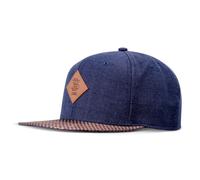 Djinns Casquette Snapback 6-Panneaux GlenCheck Bleue Patch Logo