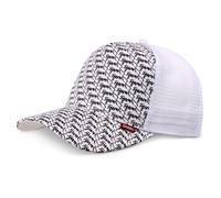 Djinns Casquette Trucker HFT Allover Mesh Noir Blanc Logo Été
