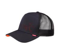 Djinns Casquette Trucker HFT Rib Stop Tweed Mixte Noire Maille Snapback