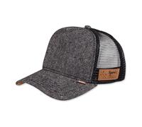 Djinns Casquette Trucker HFT Rib Stop Tweed Mixte Noire Maille Snapback